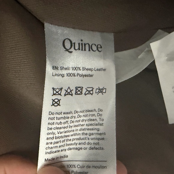 Quince 100% Leather Oversized Bomber Jacket | XS | Distressed Brown | MSRP: $250 - Picture 13 of 13